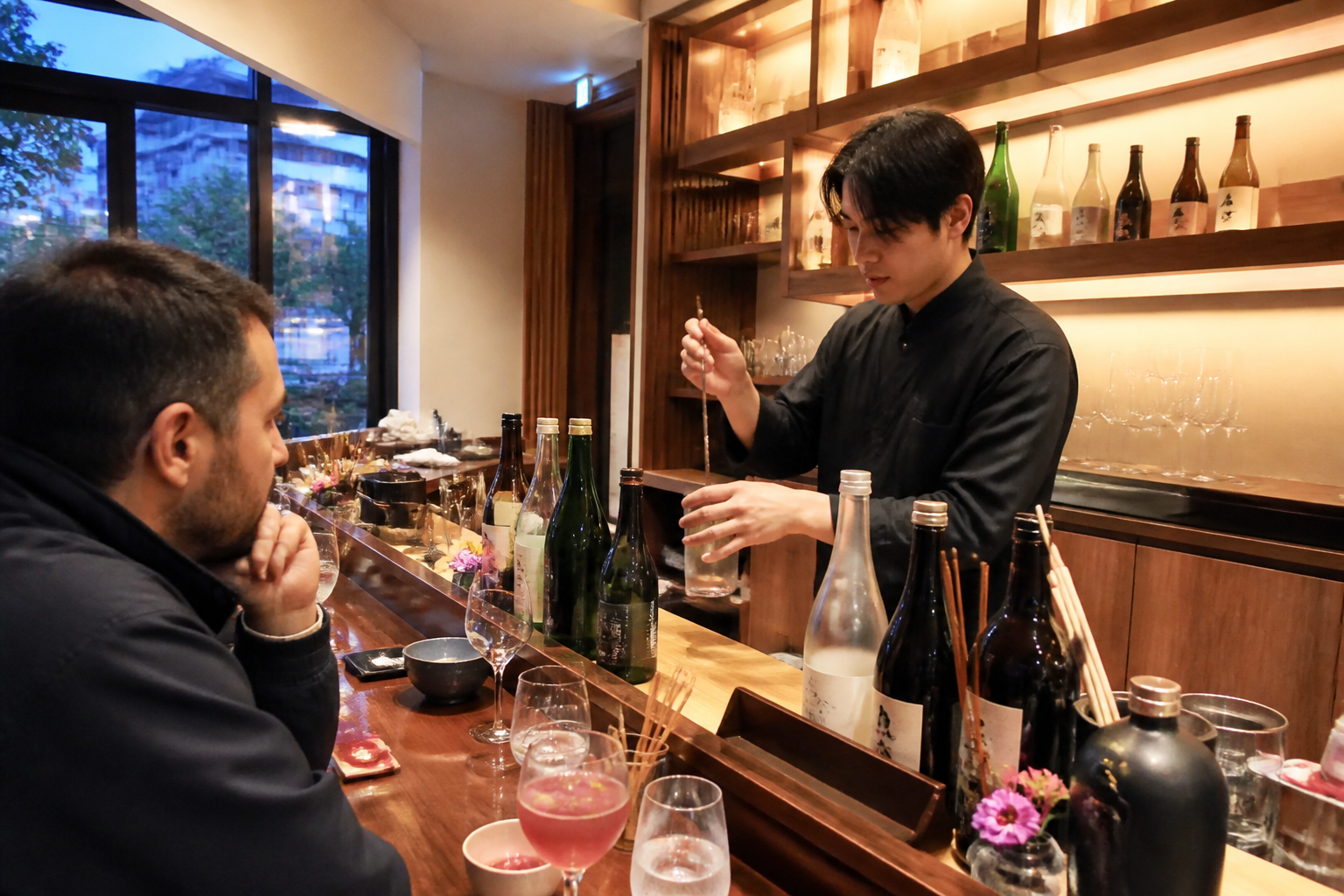 Bar japonais cocktails saké Chessy