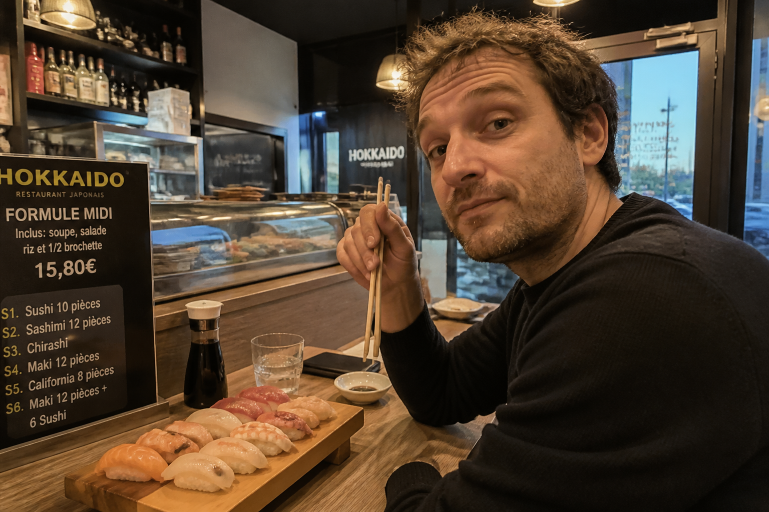 Sushi rapide en soirée après le travail à Val d’Europe